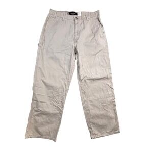 Vintage Levis SilverTab Khakis Carpenter Pants Tan Wide Leg 36x30 Baggy Y2K 90's